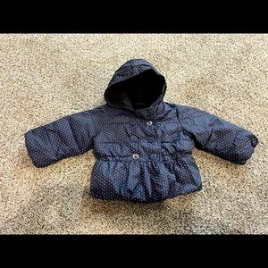Navy Baby Gap Girls Puffer Jacket - 6-12 months